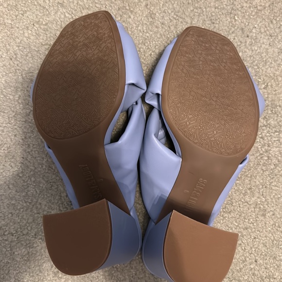 Sam and Libby blue block heel slides size 8 - Picture 5 of 6